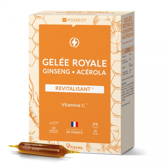 Ampoules de Gelée royale - Ginseng - Acérola